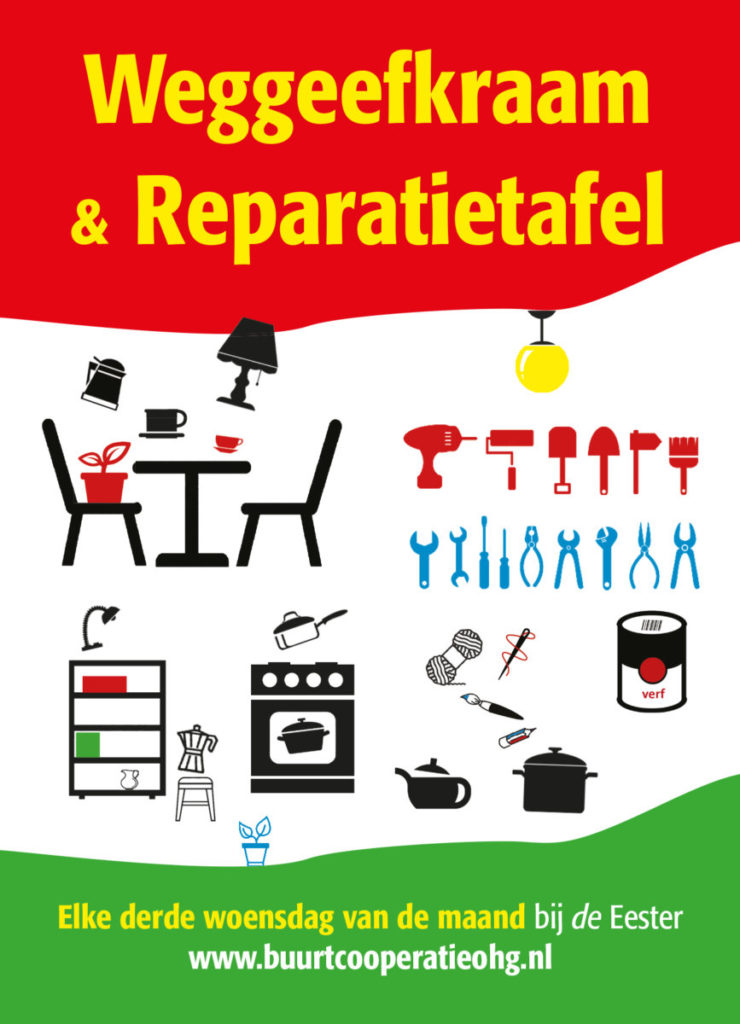 wegggeefkraam & reparatietafel