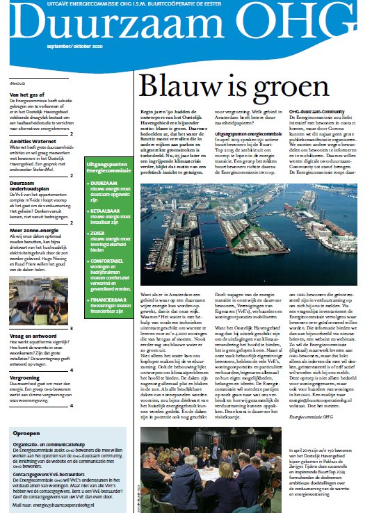 voorpagina duurzaamheidskrant nr 1