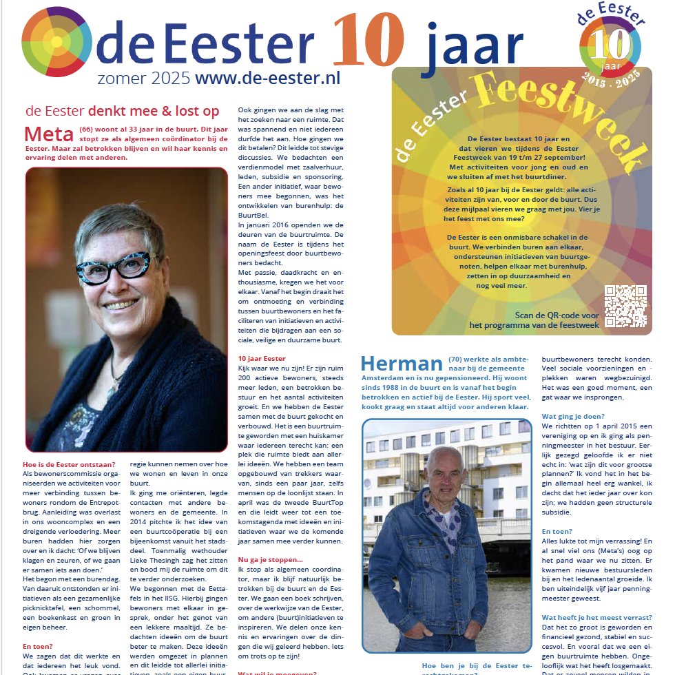Eesterkrant is uit
