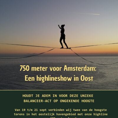 slackline act van Pieter Vis